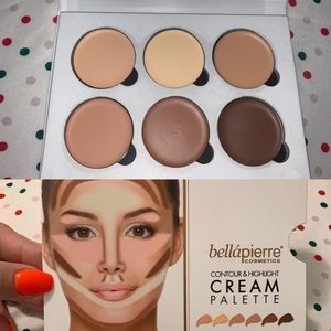Bellapierre contour + highlight cream palette